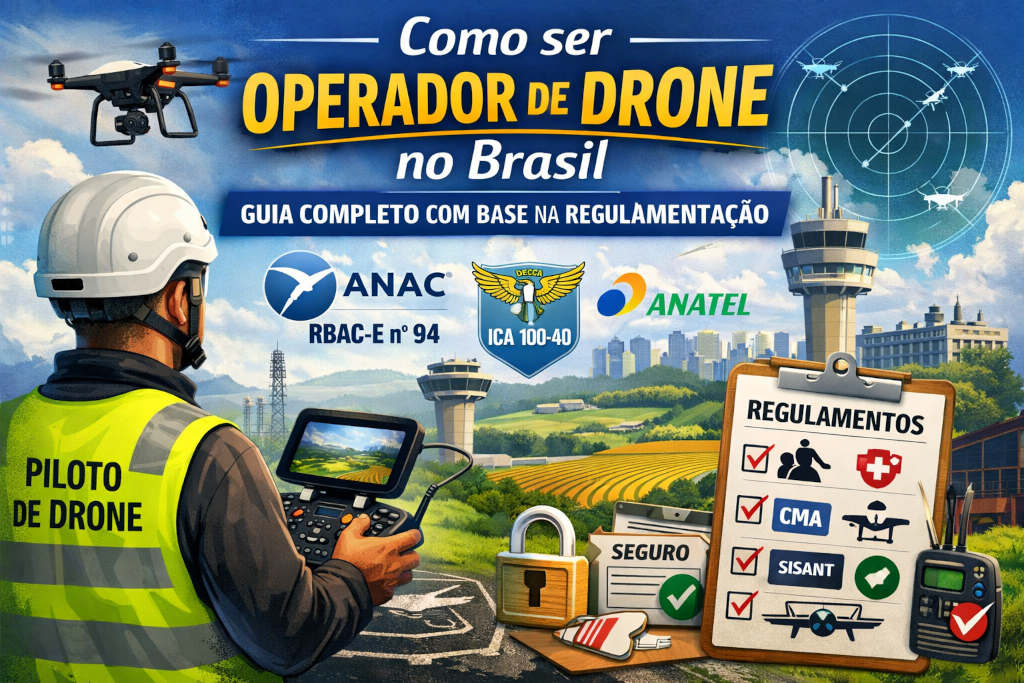 Como ser operador de drone no Brasil: guia completo com base na regulamentação 